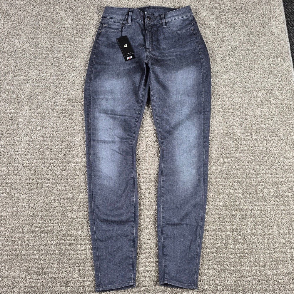G-Star Raw Shape High Super Skinny Jeans Womens 31x32 Blue/Gray Denim Stretch